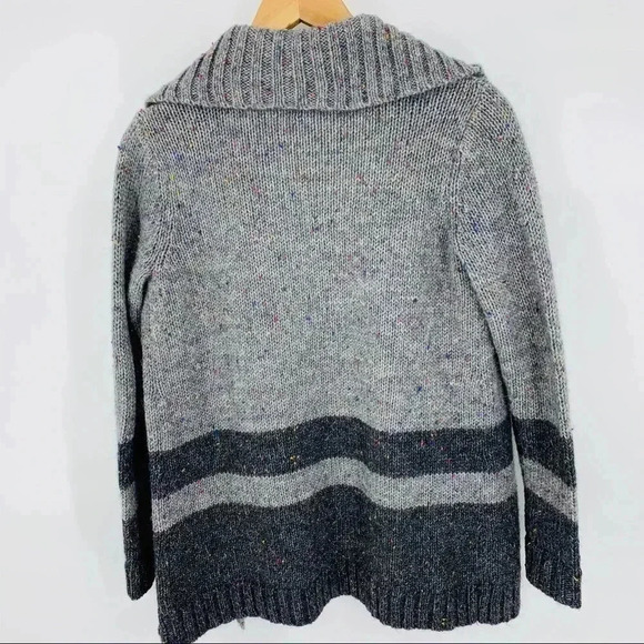 Talbots grey confetti marl cardigan. - Picture 4 of 5